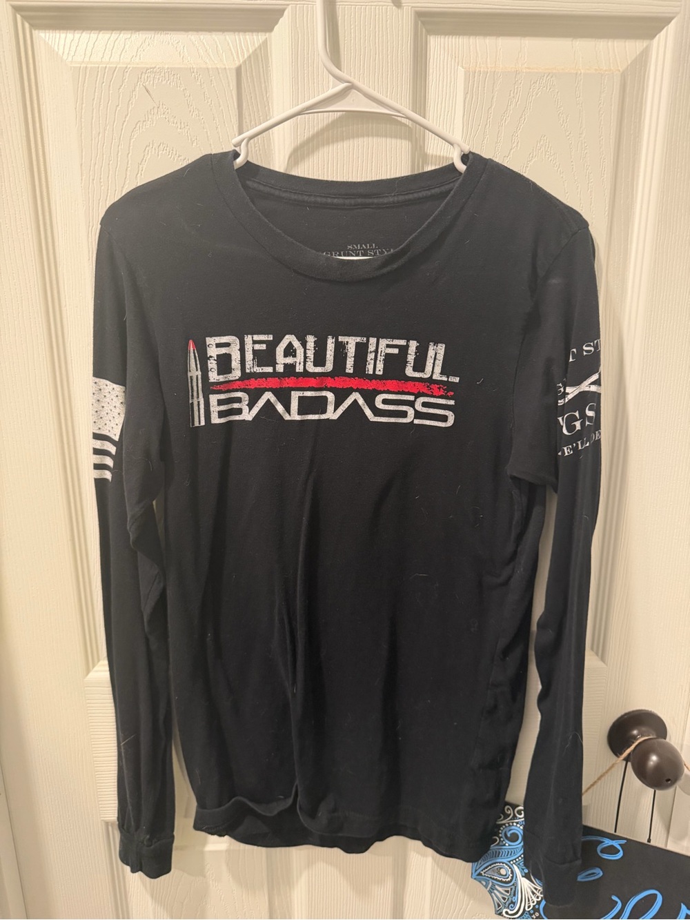 Grunt Style Black Long-Sleeve "Beautiful Badass" Graphic Tee